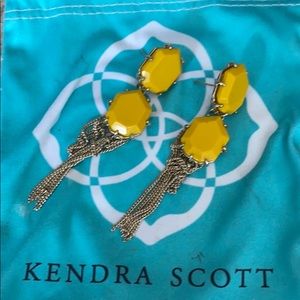 Kendra Scott yellow drop earrings